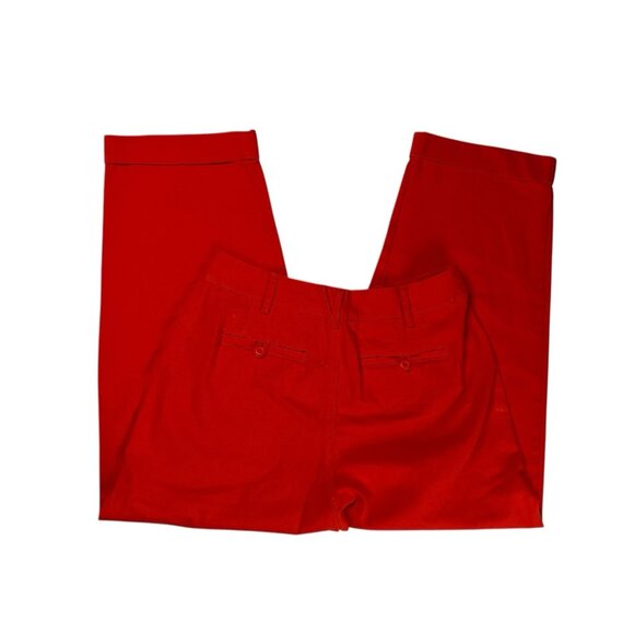 Free People Needed Breaking Trouser Pants Mid Rise Vibrant Red Orange NWOT Sz 4 - Picture 3 of 5